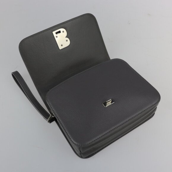 BALENCIAGA Gray Leather Shoulder Bag - Picture 7 of 10